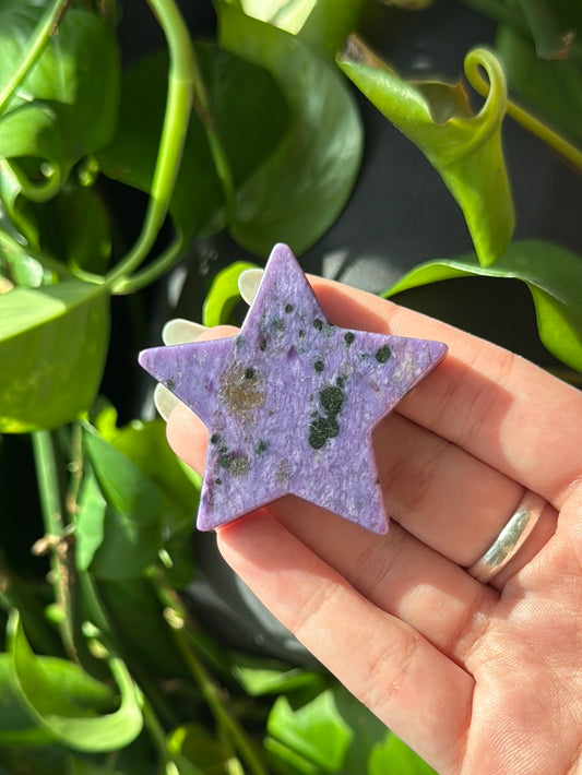 High Grade Charoite Star