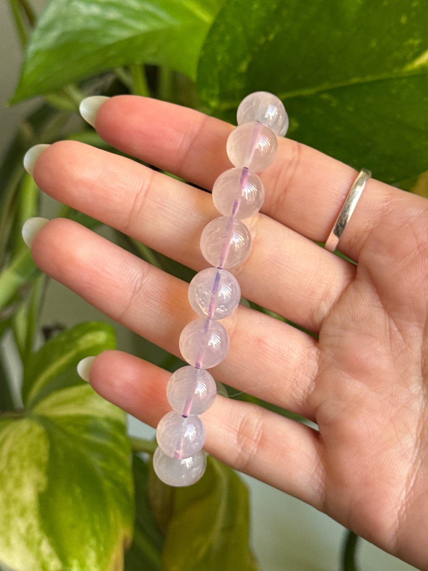 Lavender Chalcedony Chunky Bracelet