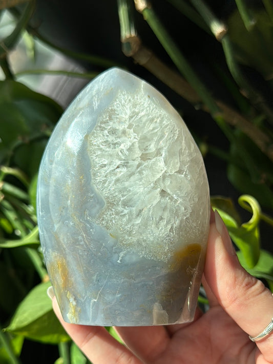 Quartzy Blue Moss Agate Freeform