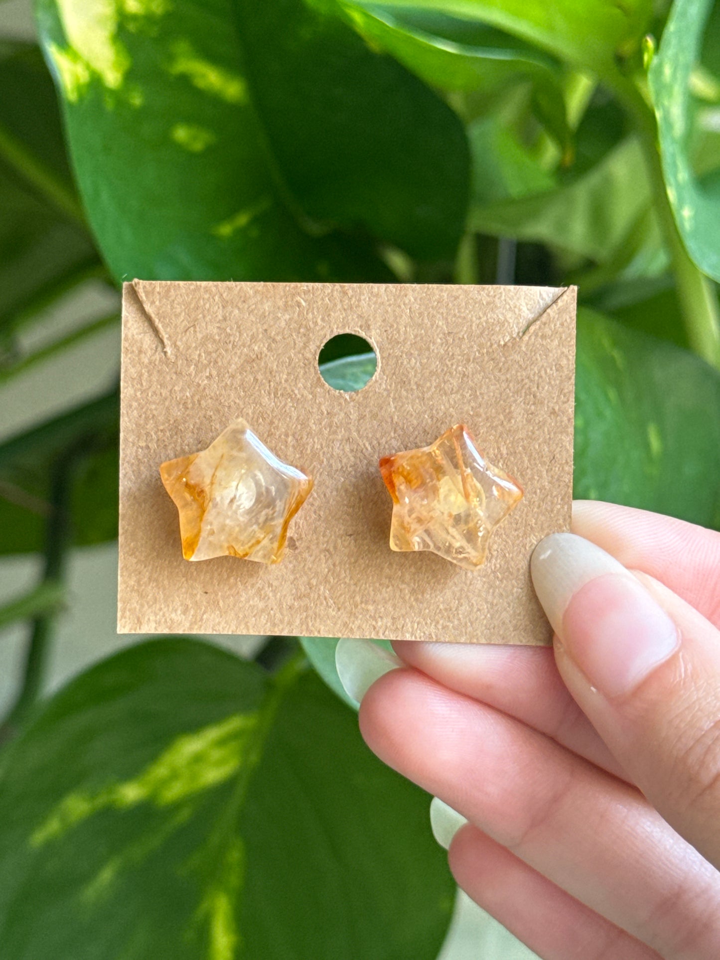 Golden Healer Star Earrings