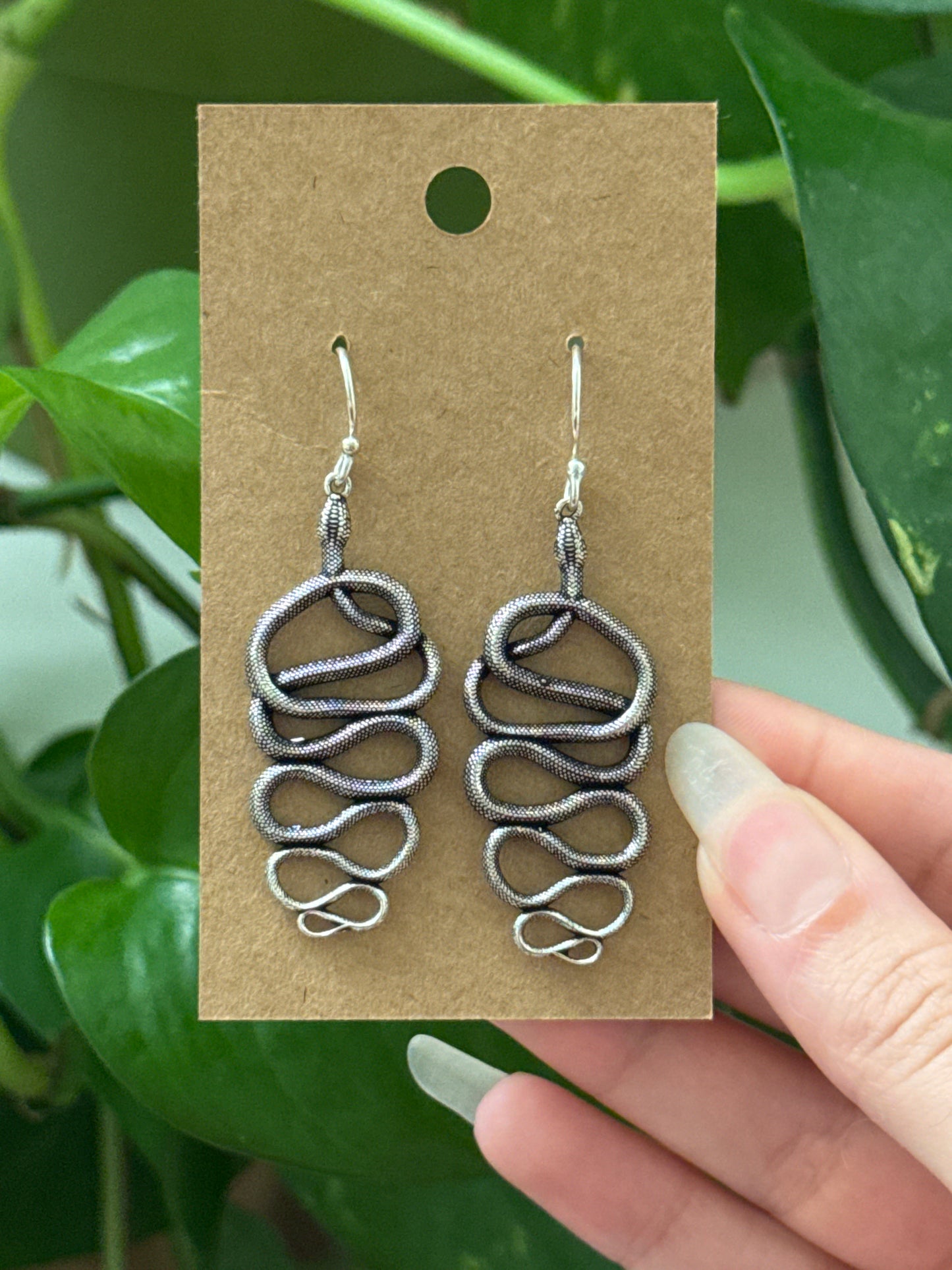 Snake Silver Earrings
