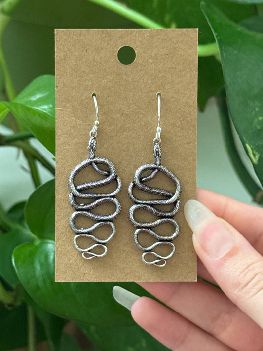Snake Silver Earrings