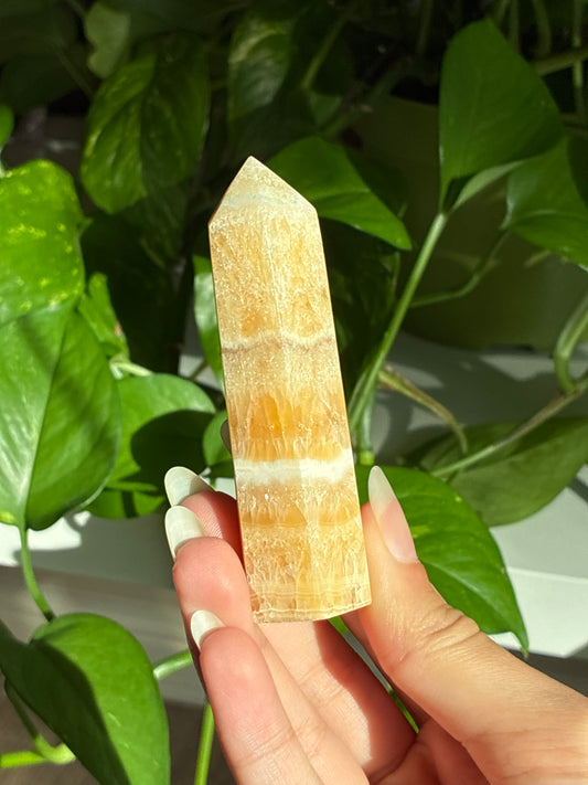 Juicy Orange Calcite Tower