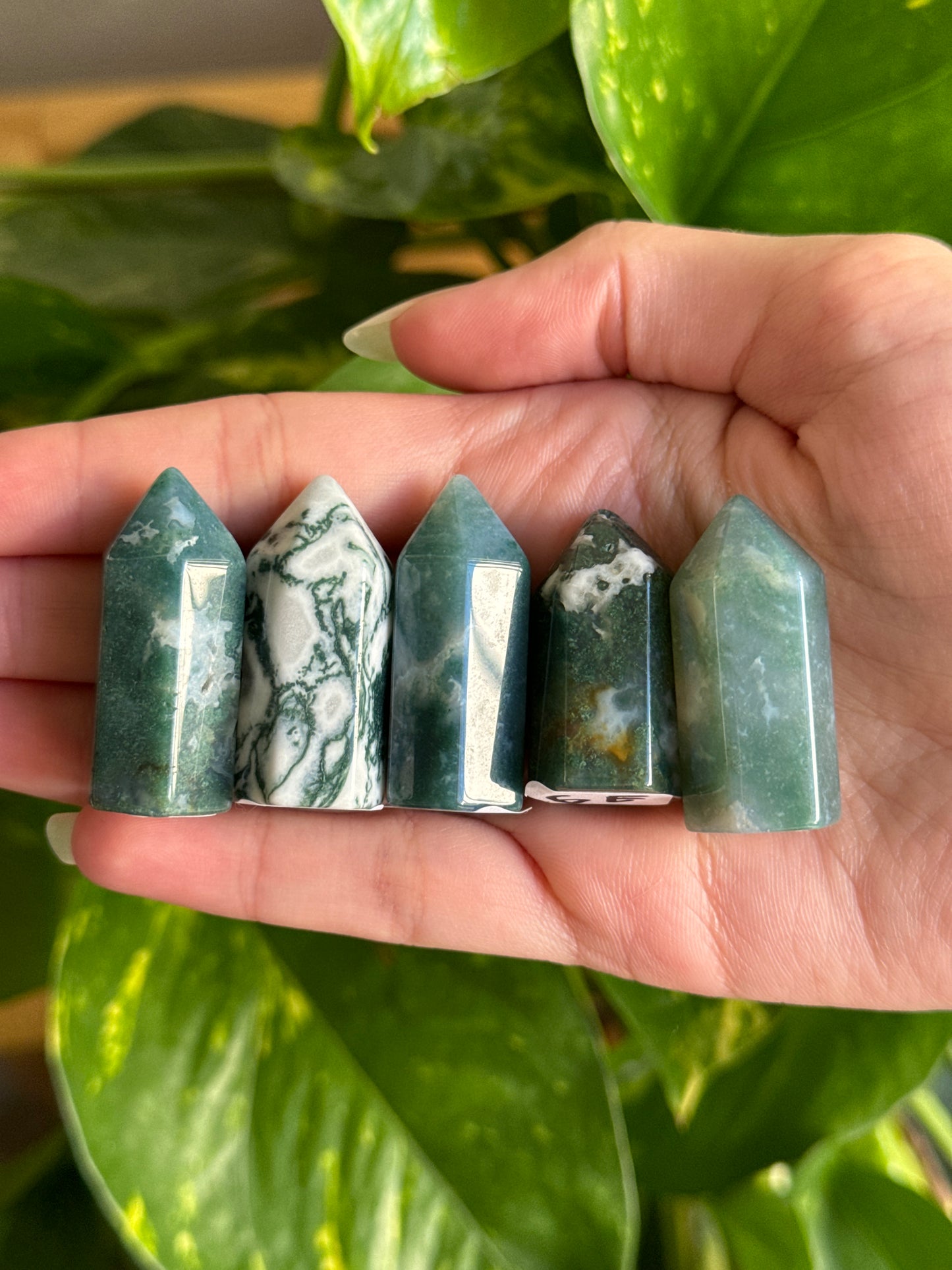 Moss Agate Mini Tower