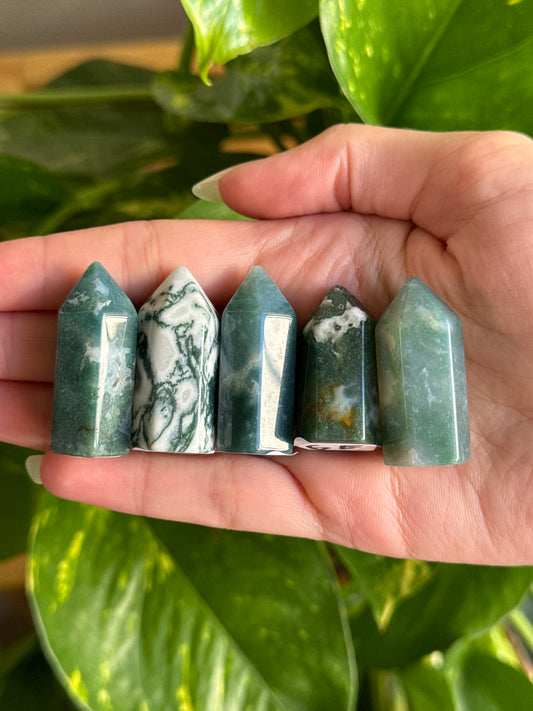 Moss Agate Mini Tower