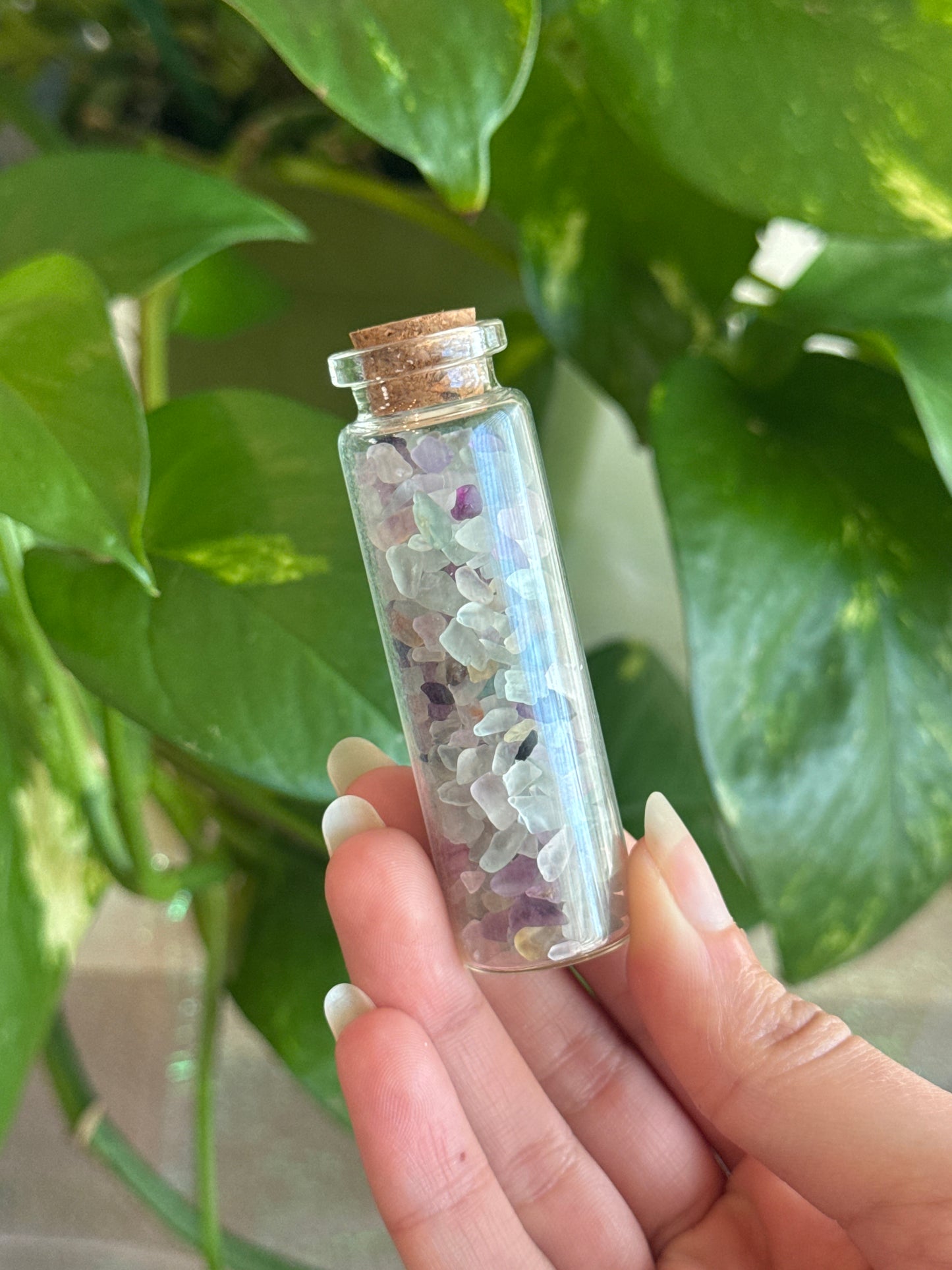 Large Crystal Chip Bottle | You Pick Material