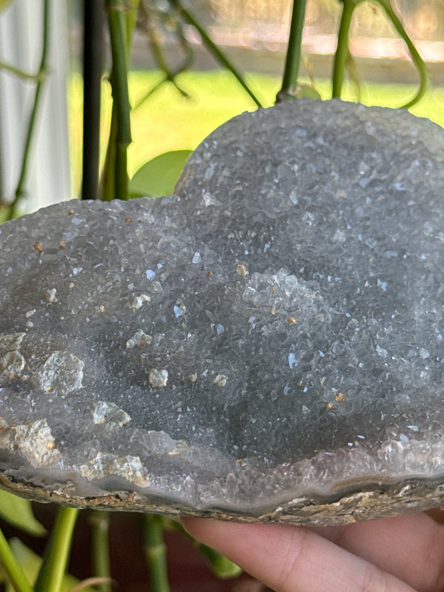 Galaxy Amethyst Geode Heart