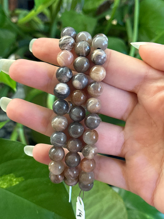 Sparkly Grey Moonstone Bracelet