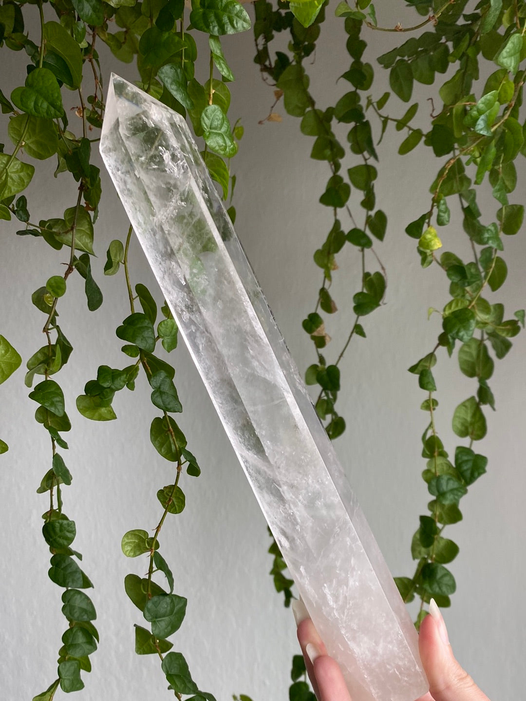 XXL 11” High Quality Clear Quartz Tower B With Rainbows