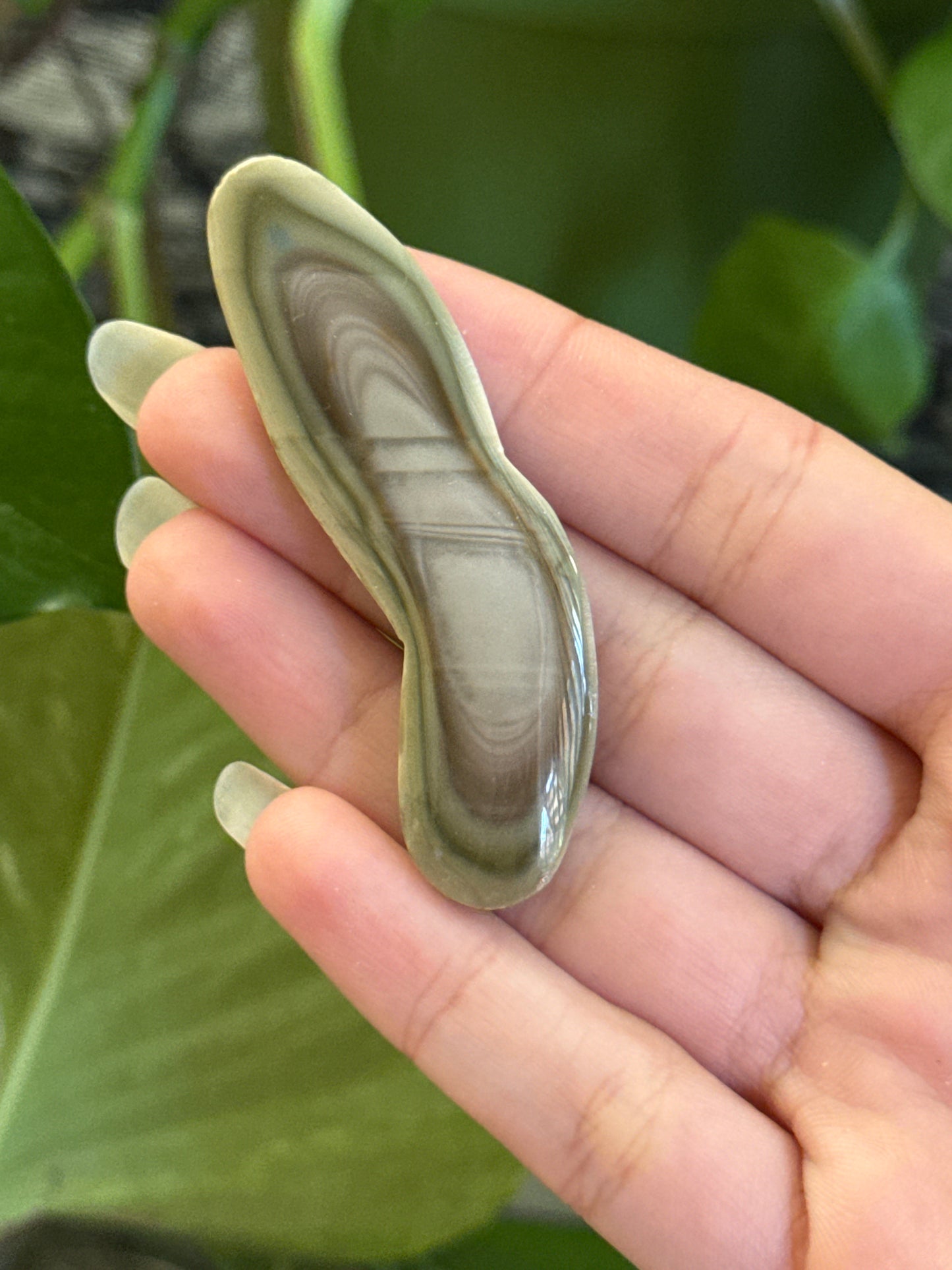 Wavy Imperial Jasper Flat Stone