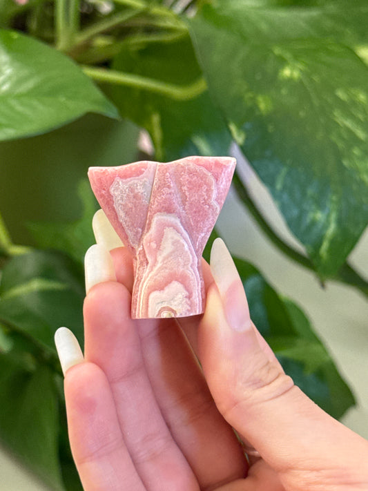 Rhodochrosite Mermaid Tail Carving