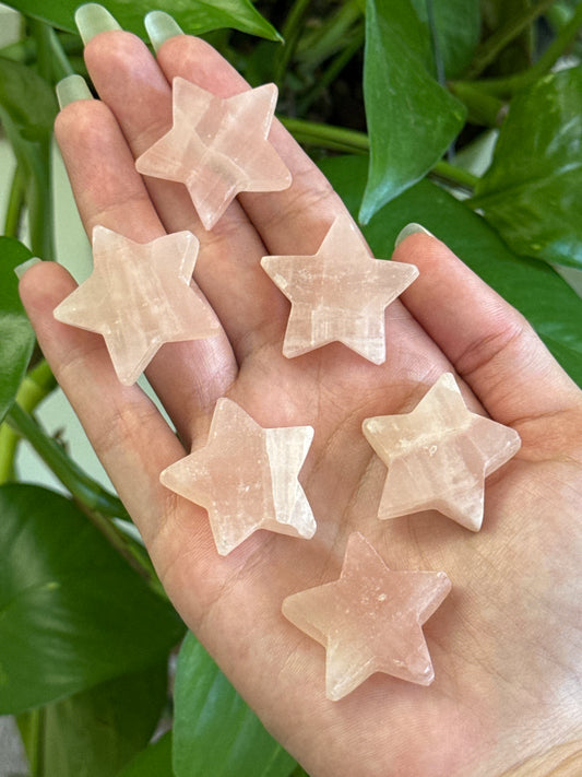 Rose Calcite Star