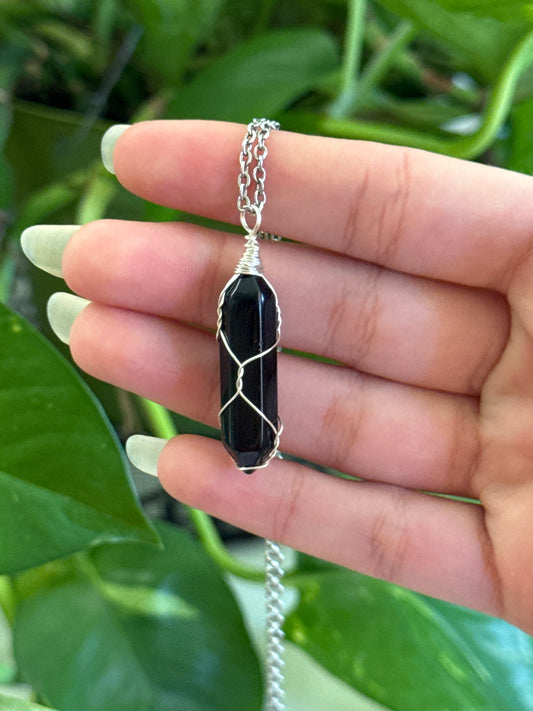 Obsidian Point Necklace