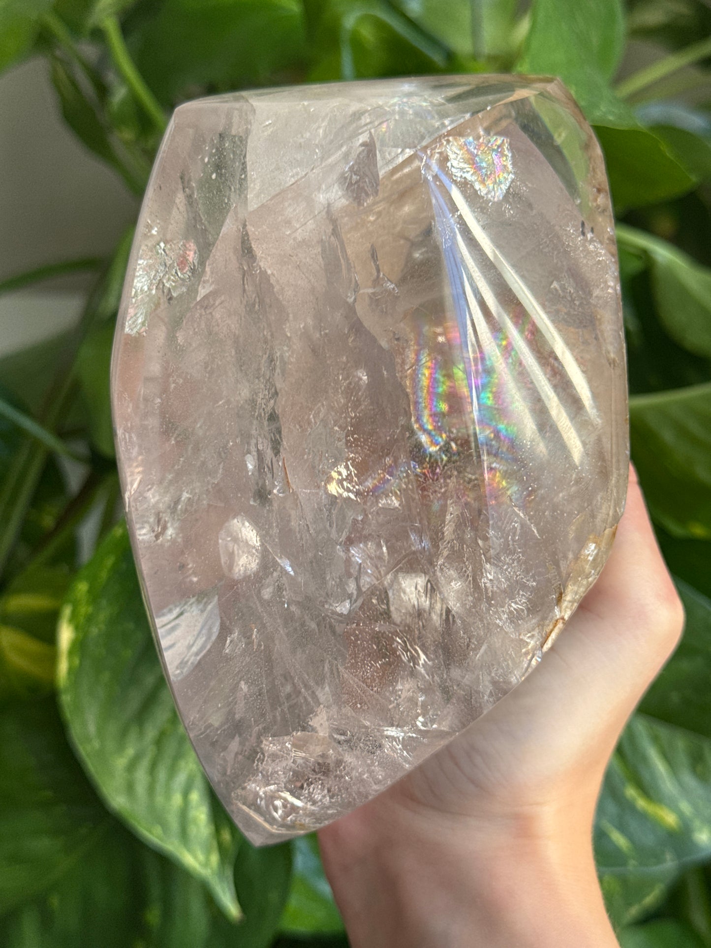 XL Rainbow Clear Quartz Freeform