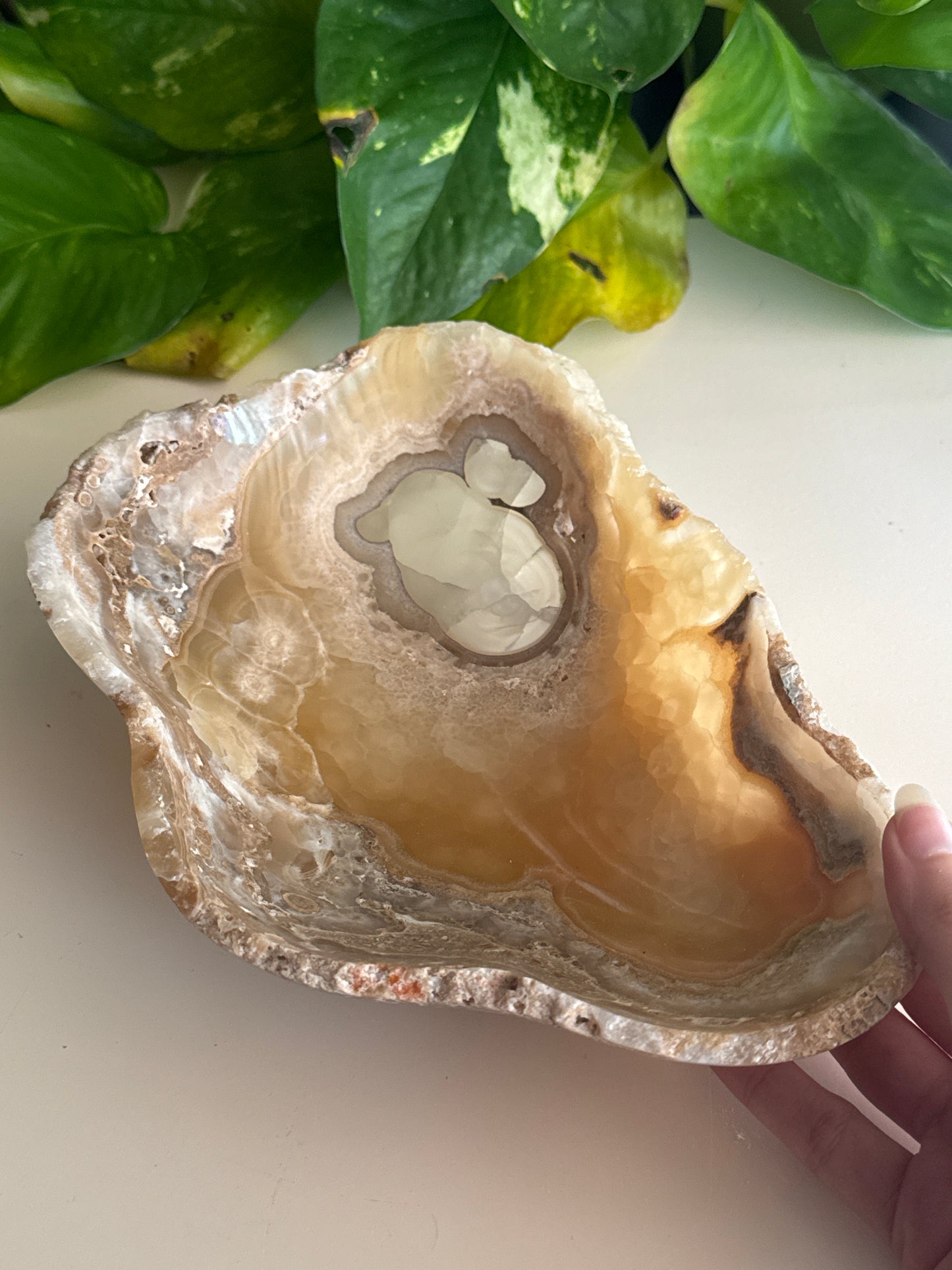 Large Chocolate Calcite Bowl