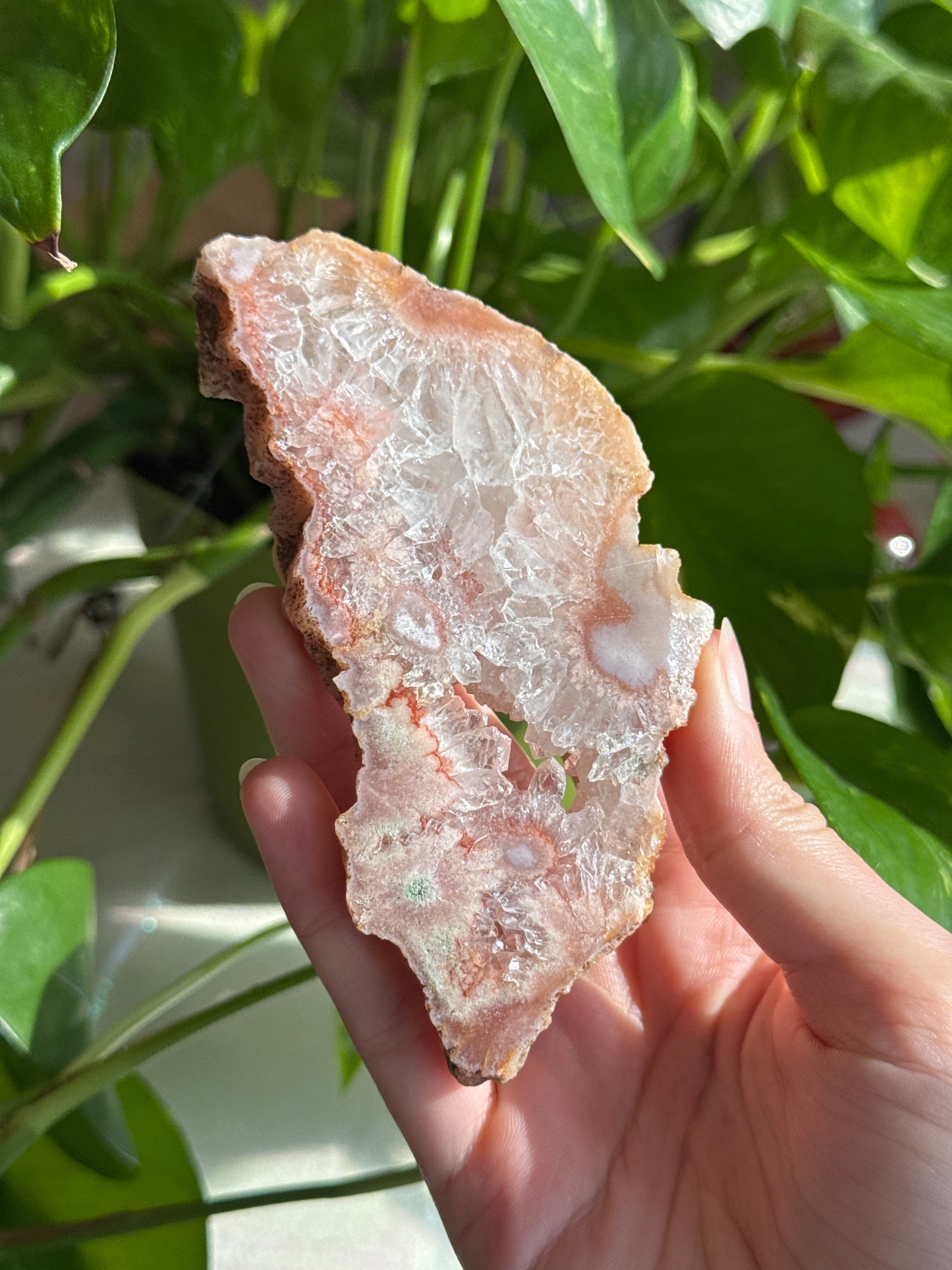 Dreamy Pink Amethyst & Quartz Slab