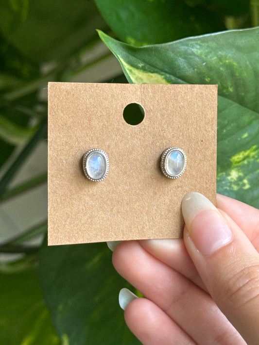 Moonstone Stud Earrings