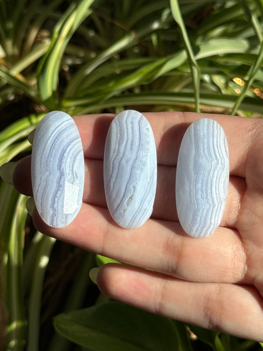 Blue Lace Agate Facated Pieces