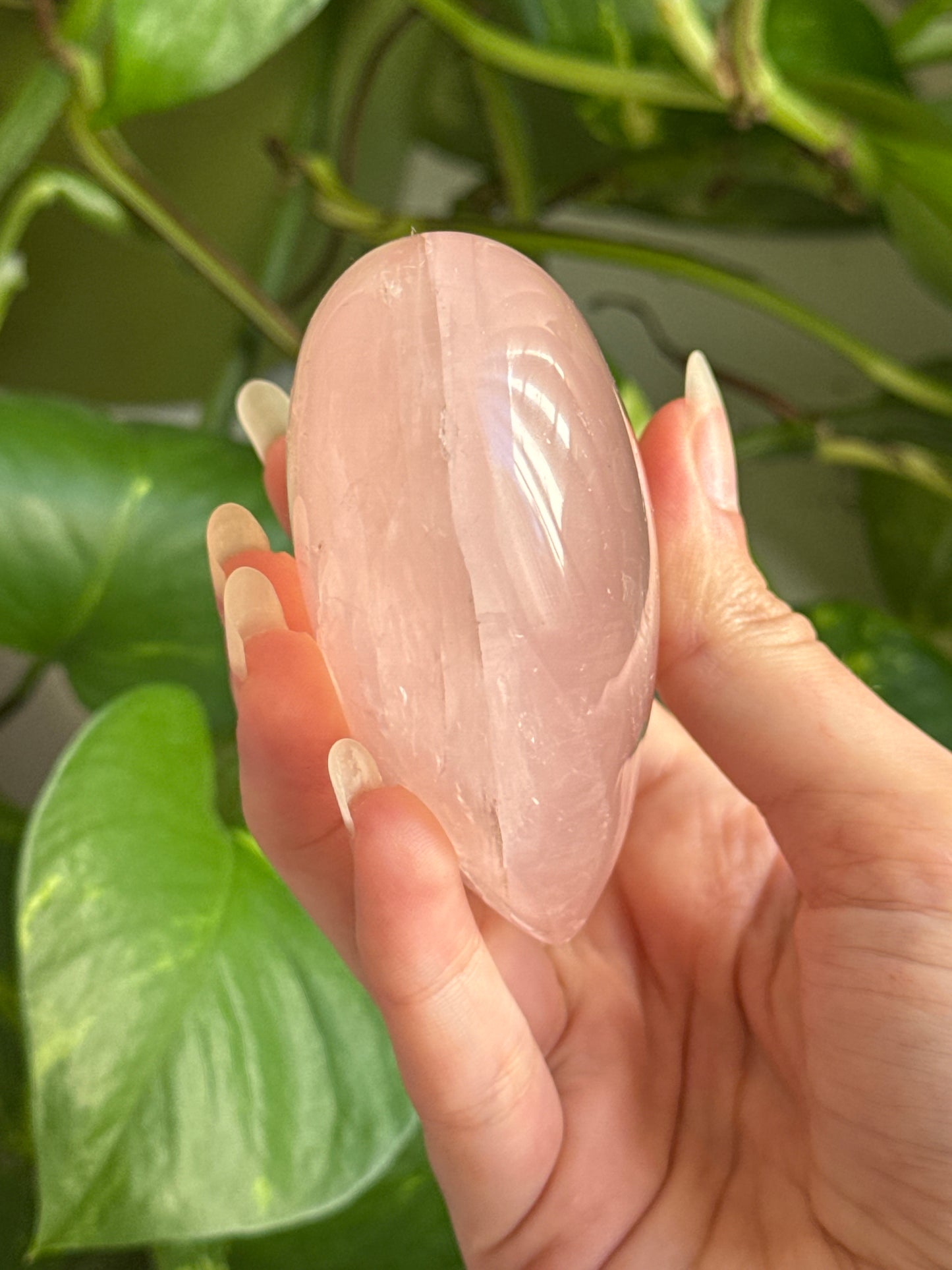 Gemmy Rose Quartz Chubby Heart With Asterism