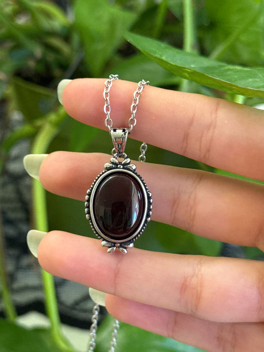 Dark Garnet Necklace