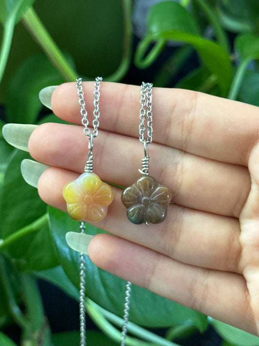 Candy Agate Flower Necklace | You Pick