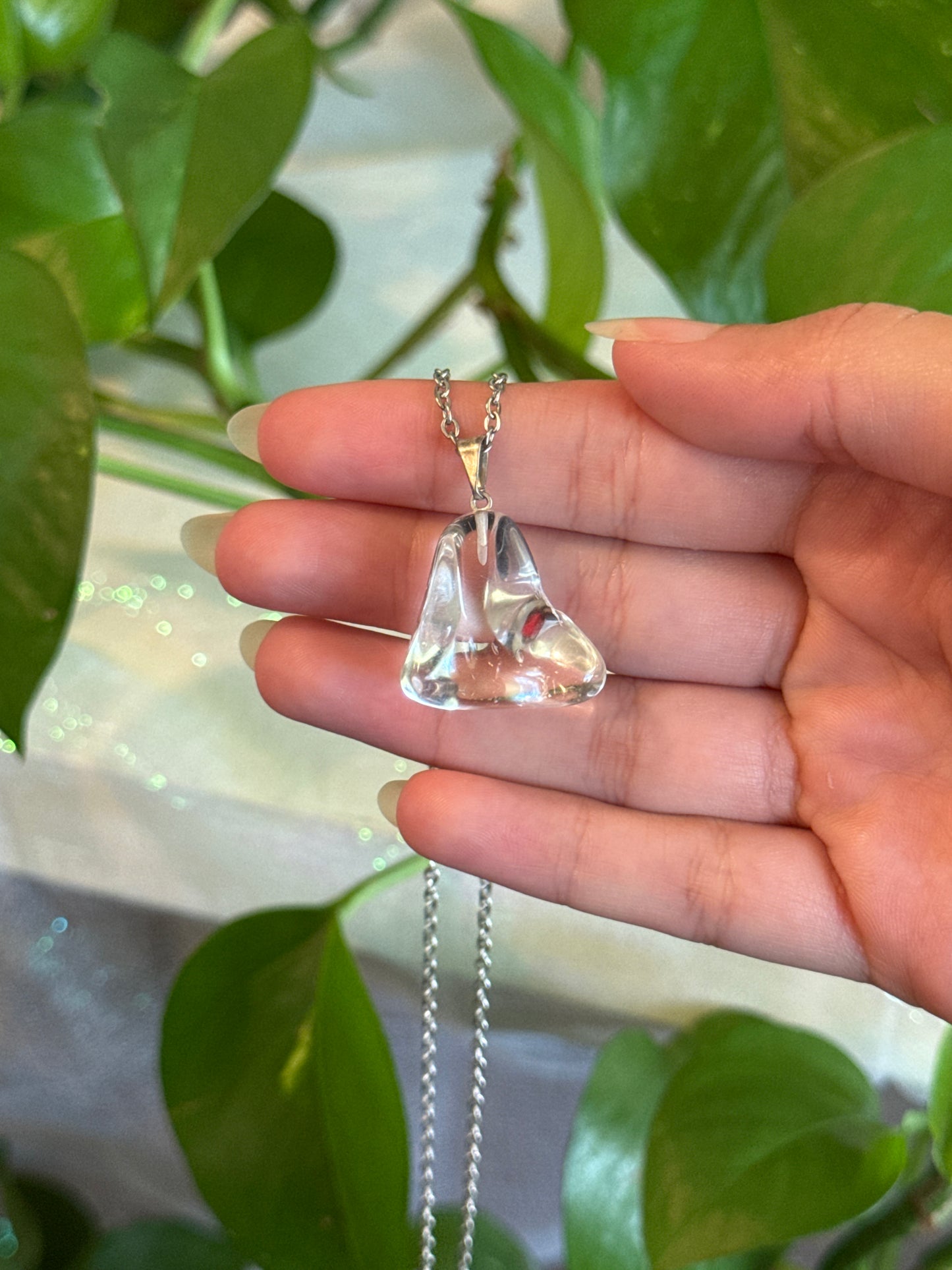 Clear Quartz Freeform Necklace