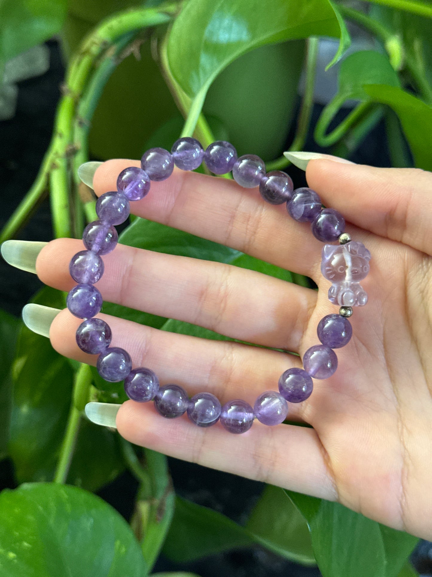 Amethyst Hello Kitty Bracelet