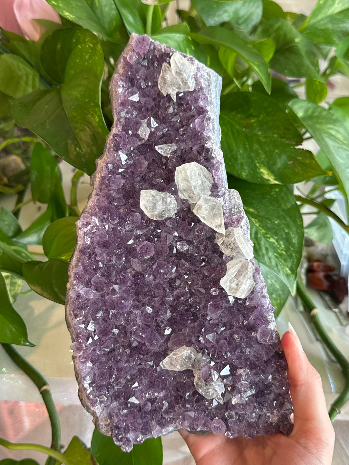 Statement High Grade Sparkly Amethyst Specimen with Calcite