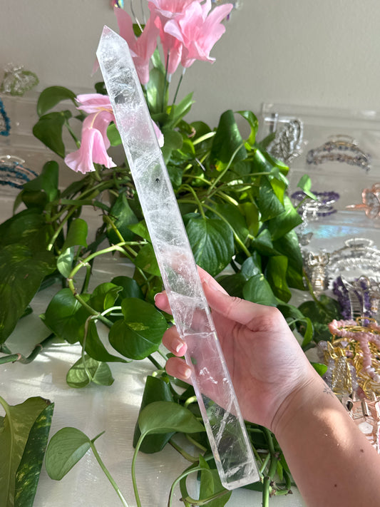 XL Enhydro Clear Quartz Imperfect Tower