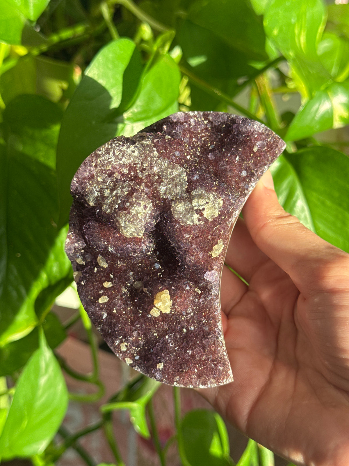 Super Sparkly Amethyst Moon Specimen