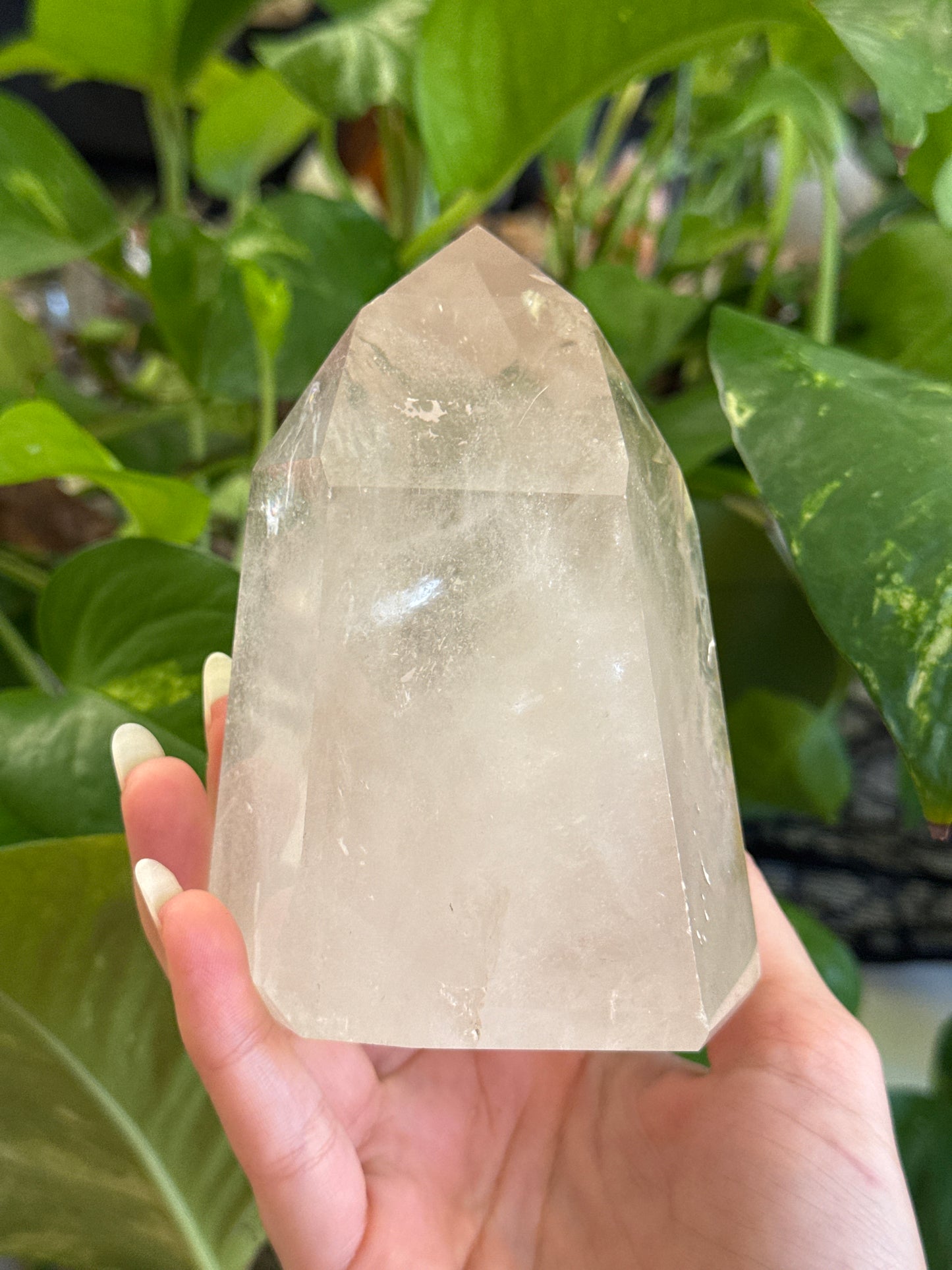 Rainbow Clear Quartz Chubby Brazilian Tower