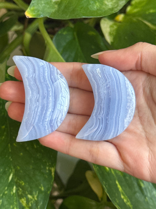 Blue Lace Agate Moon