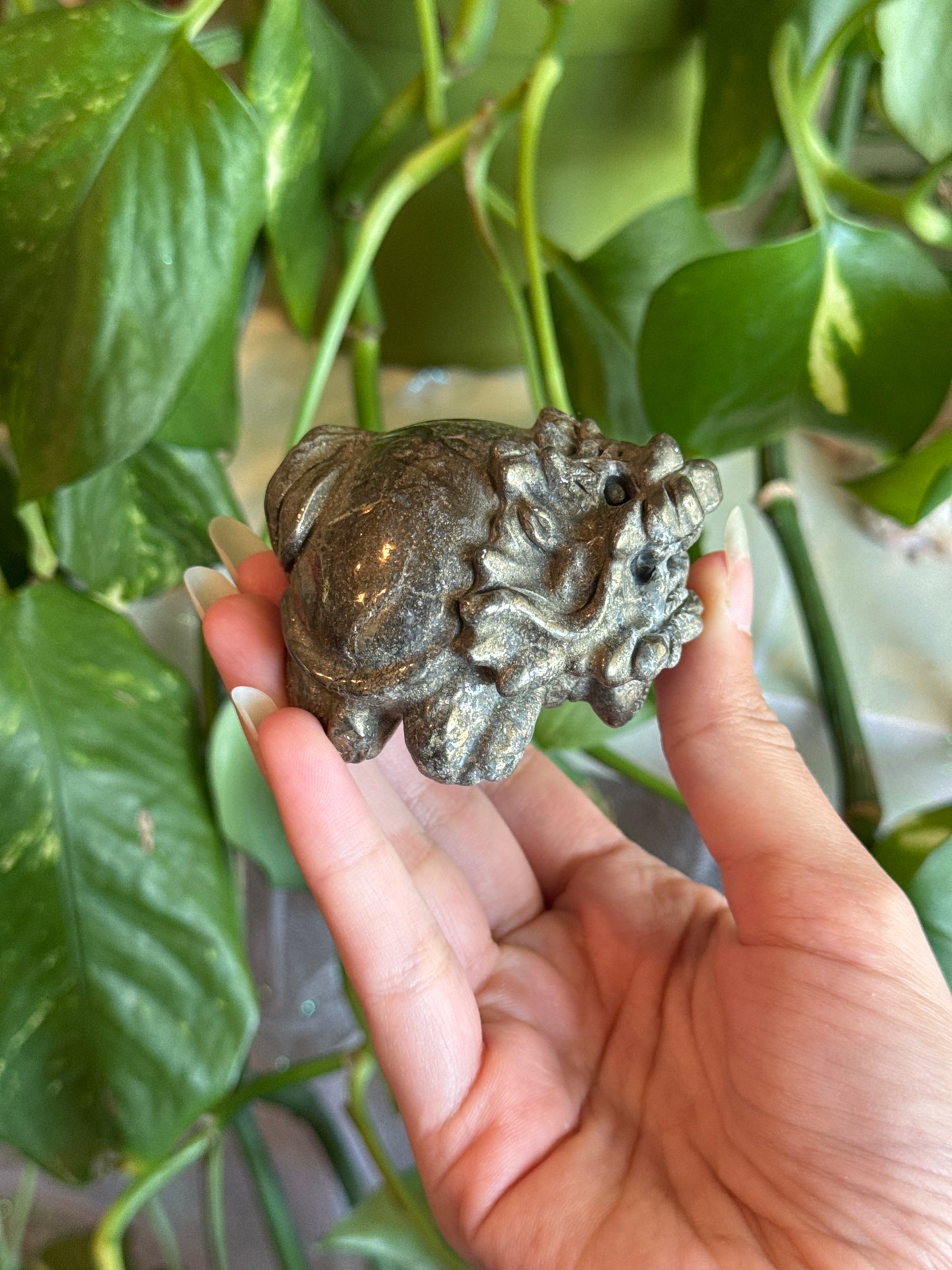 Money Dragon Pyrite Carving for Attracting Wealth & Abundance