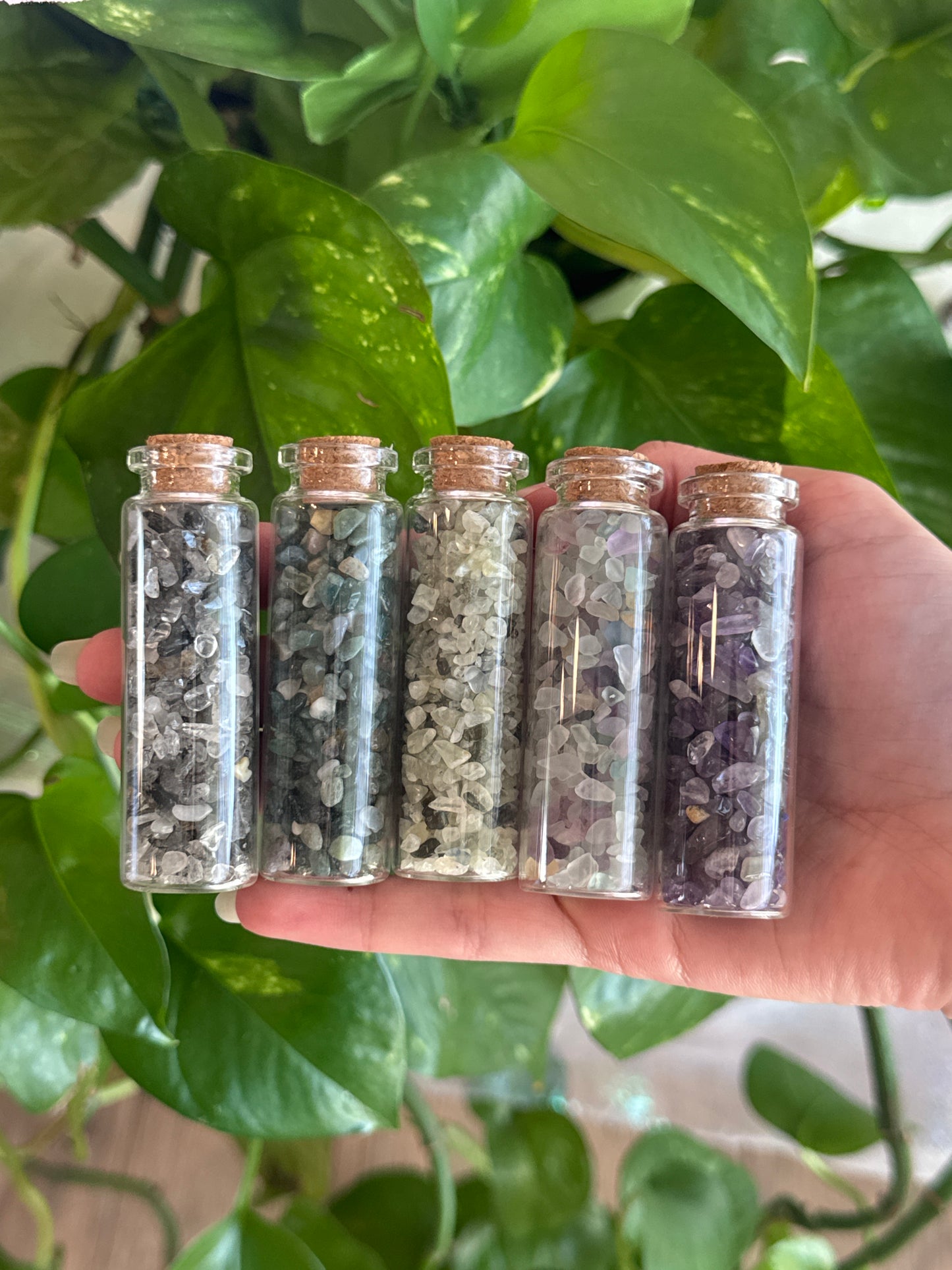 Large Crystal Chip Bottle | You Pick Material