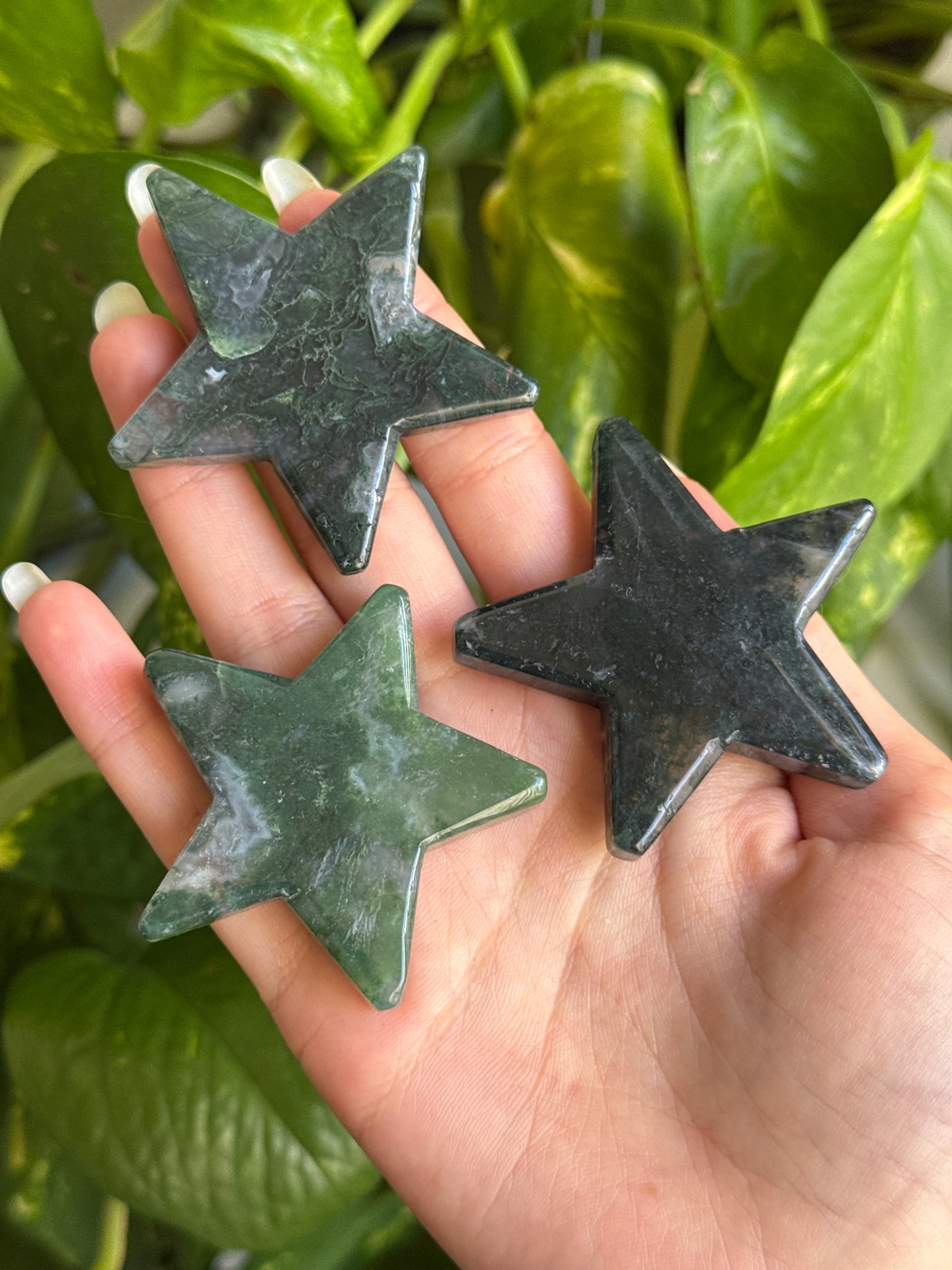 Moss Agate Star