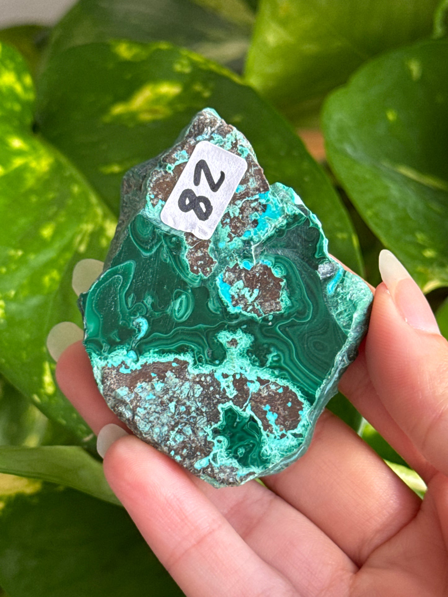 Malachite & Chrysocolla Slab E