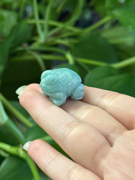 Green Amazonite Chubby Frog