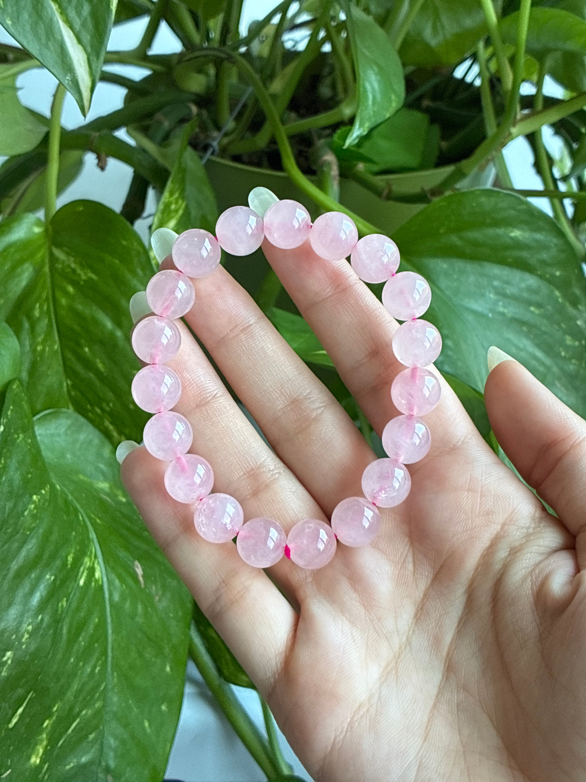Rose Quartz Bracelet Chunky Beads