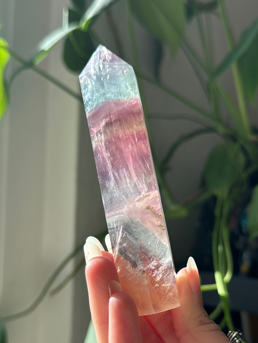Super Clear Pastel Candy Fluorite Tower
