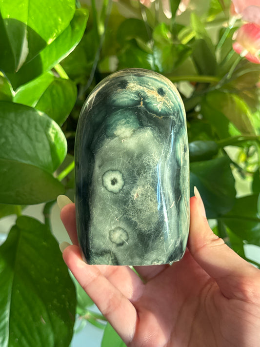 Green Flowering Sea Jasper Freeform