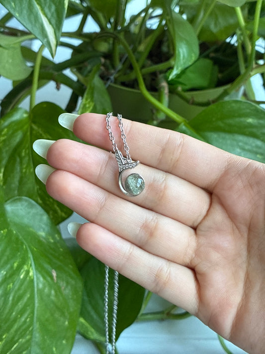 Garden Quartz Mermaid Tail Necklace