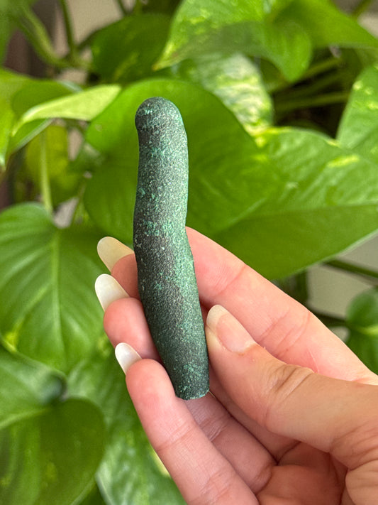 Velvet Malachite Stalactite Specimen C (Super Sparkly)