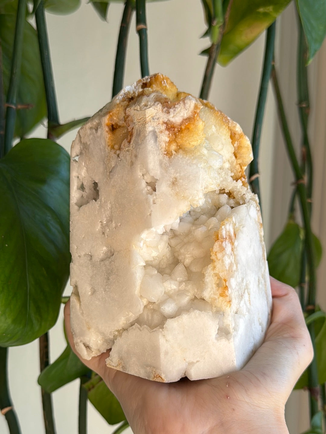 Large Druzy Snow Agate Tower