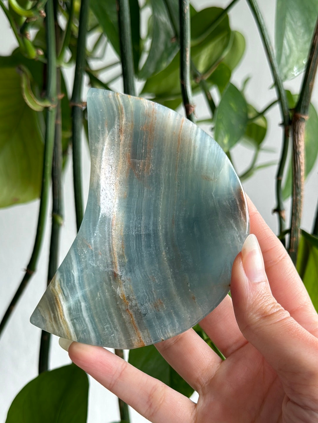 Blue Onyx Moon Bowl