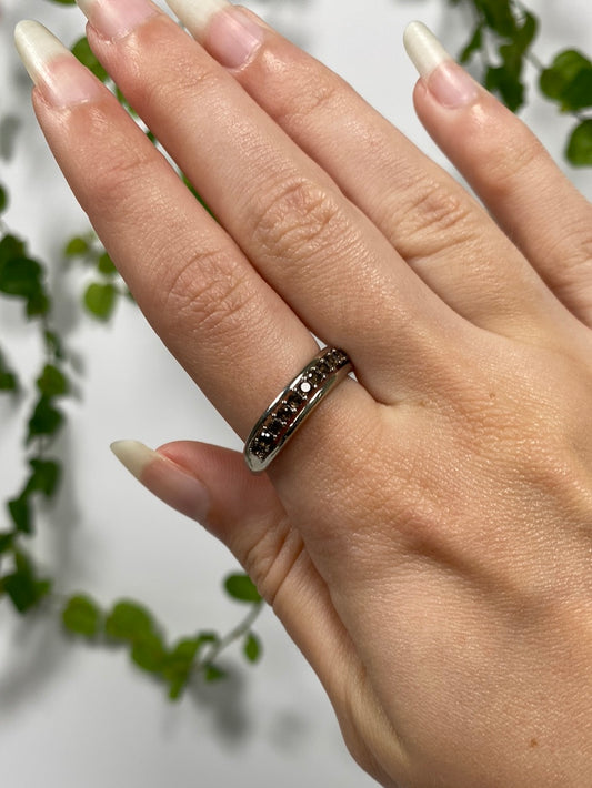 Smokey Quartz Adjustable Ring