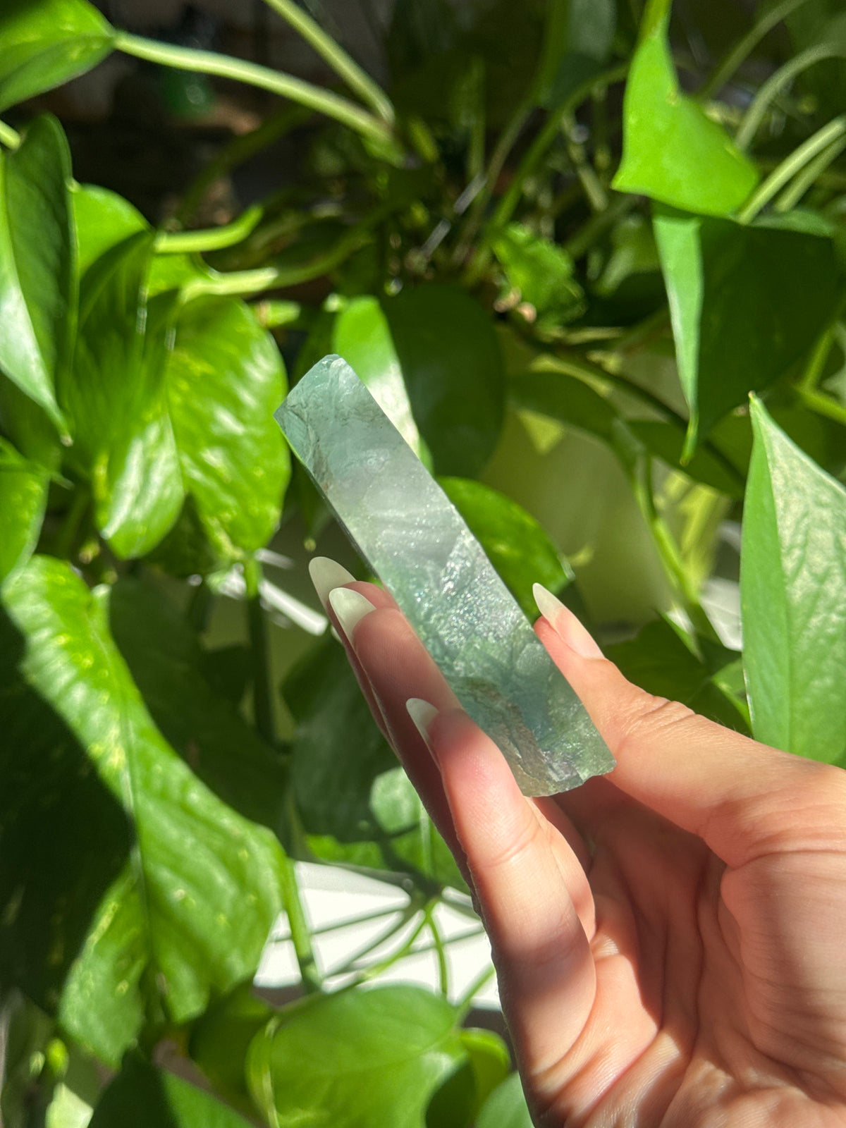 Fluorite Slab with Rainbows