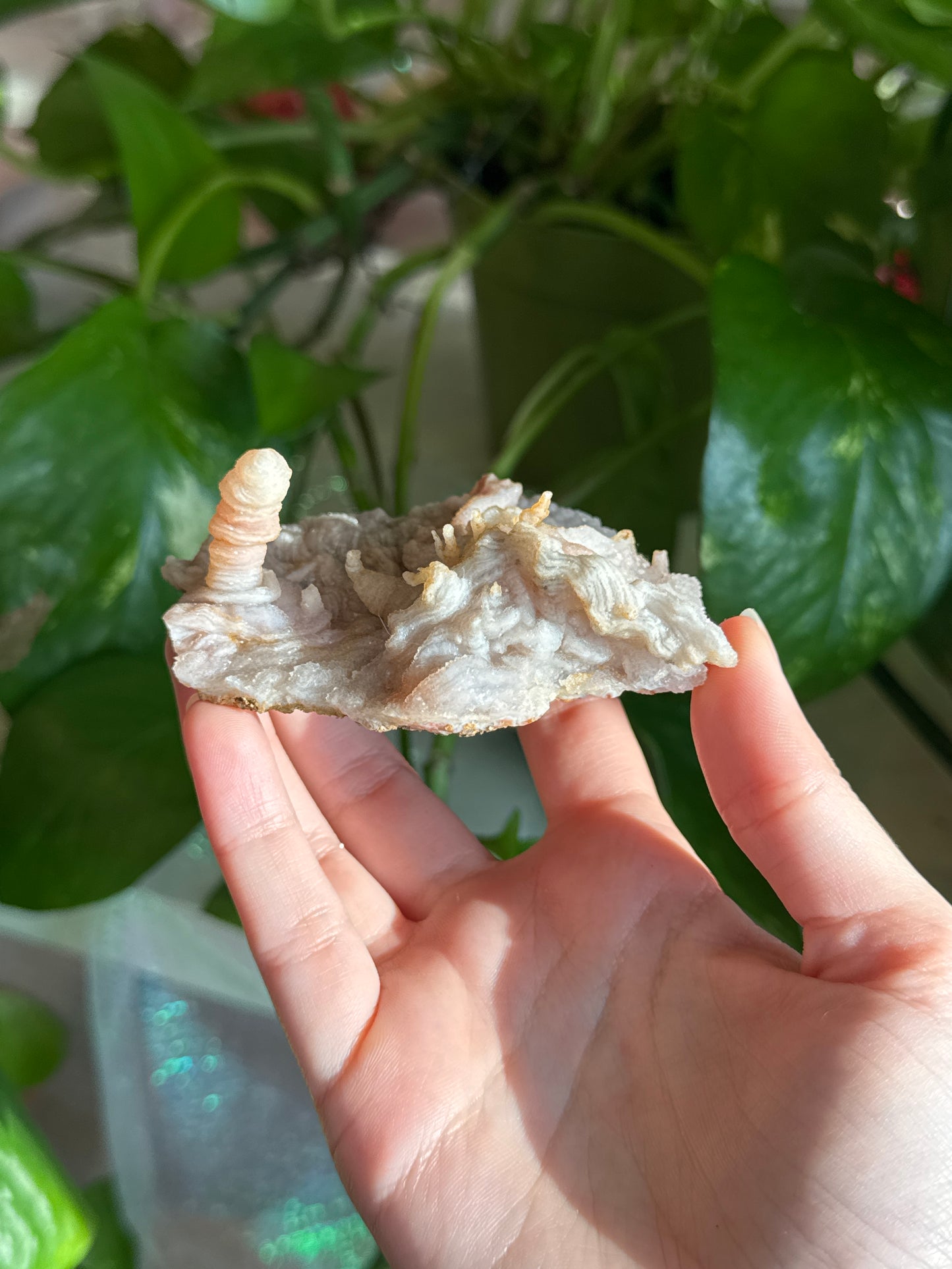 Unique Sparkly Pink Chalcedony Specimen