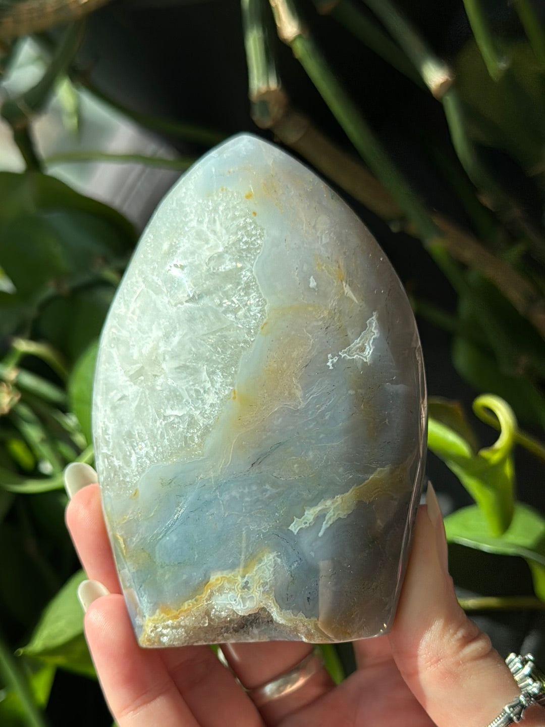 Quartzy Blue Moss Agate Freeform