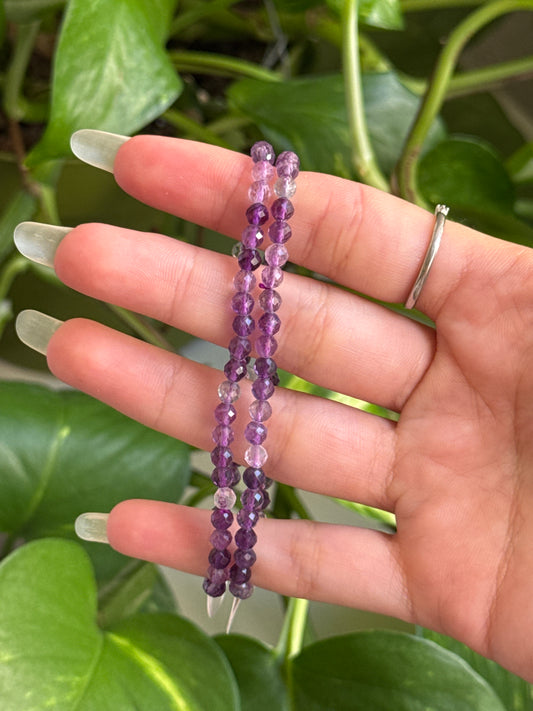 Fluorite Dainty Faceted Bracelet