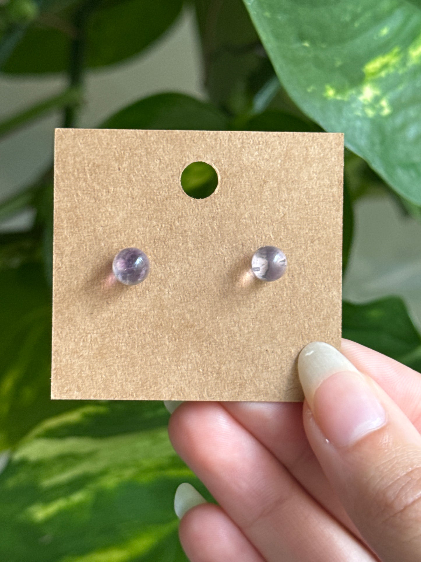 Amethyst Stud Earrings